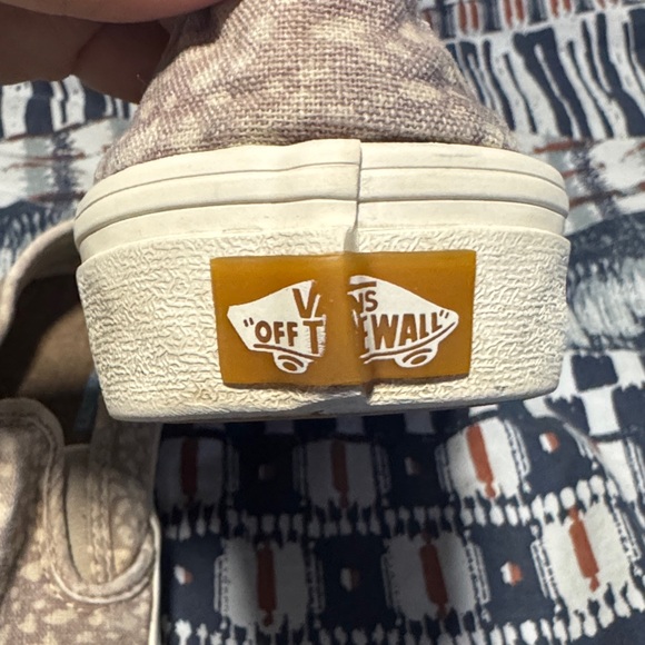 Vans Kids Slip-On Sneakers in Cream and Tan - Picture 2 of 2